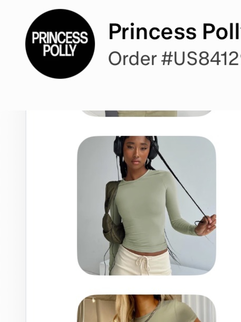 Princess Polly Arnim Long Sleeve Top Green